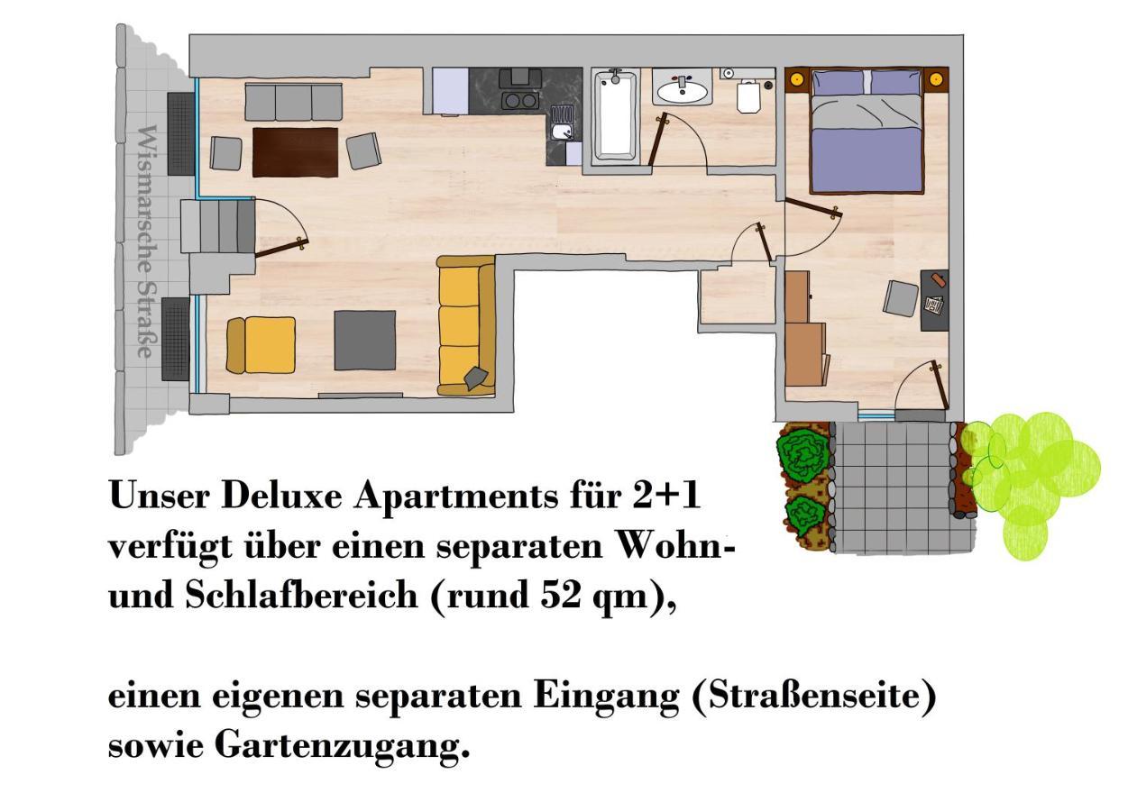Apartments Zur Alten Konditorei Шверин Экстерьер фото