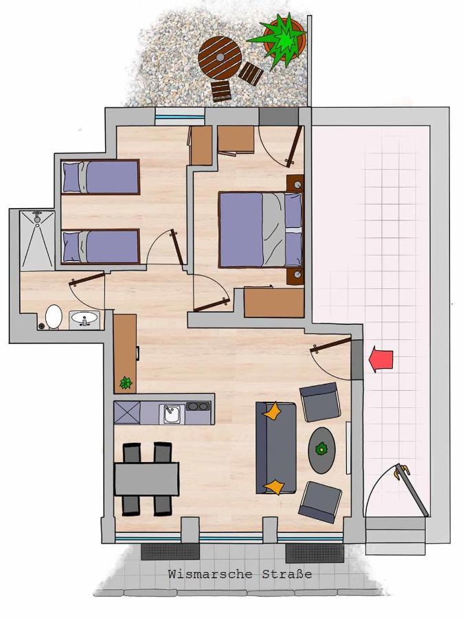 Apartments Zur Alten Konditorei Шверин Экстерьер фото